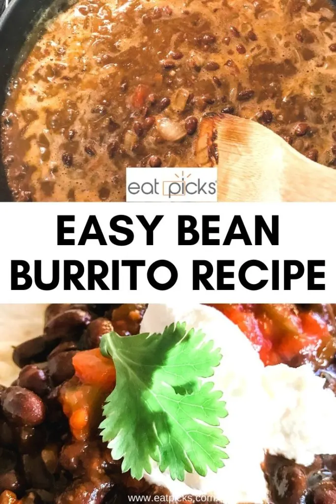 easy black bean burrito pin