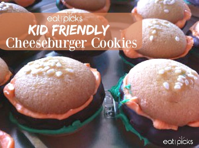 Kid Friendly cheeseburger-cookies