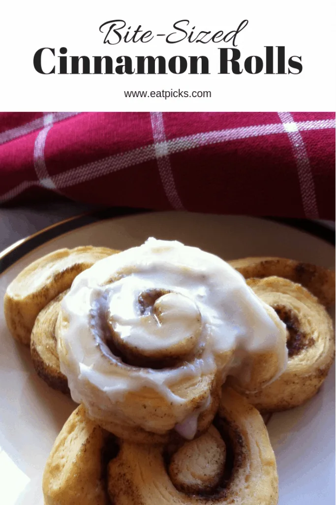 Bite-Sized Cinnamon Rolls are easy to make for a quick breakfast treat. 