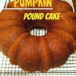 pumpkin pound cake on rack