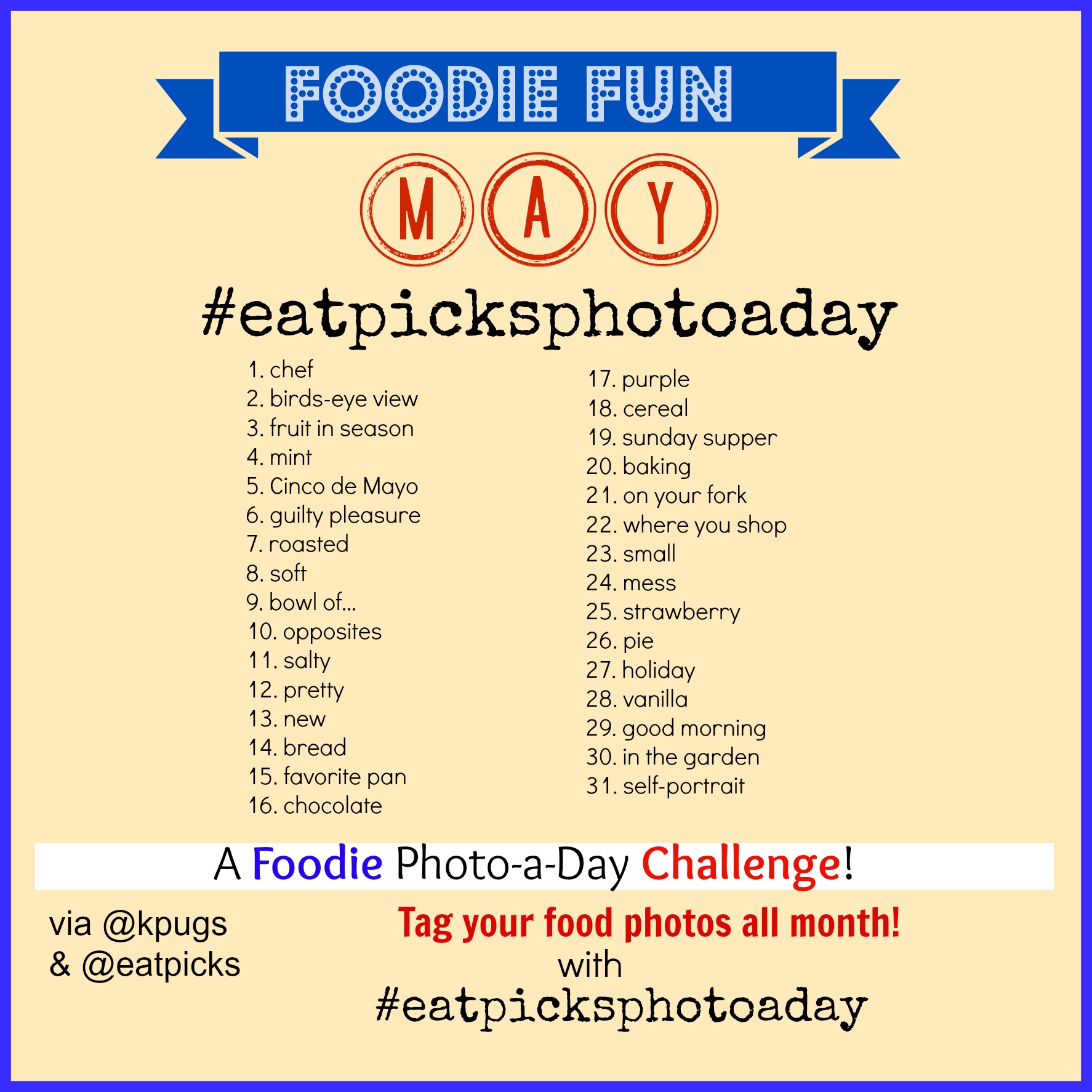 Eatpicks May Foodie Photo a Day Challenge