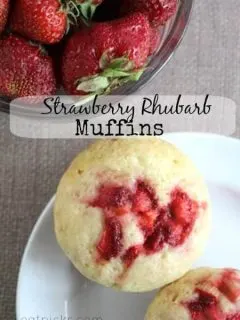 strawberry rhubarb muffin