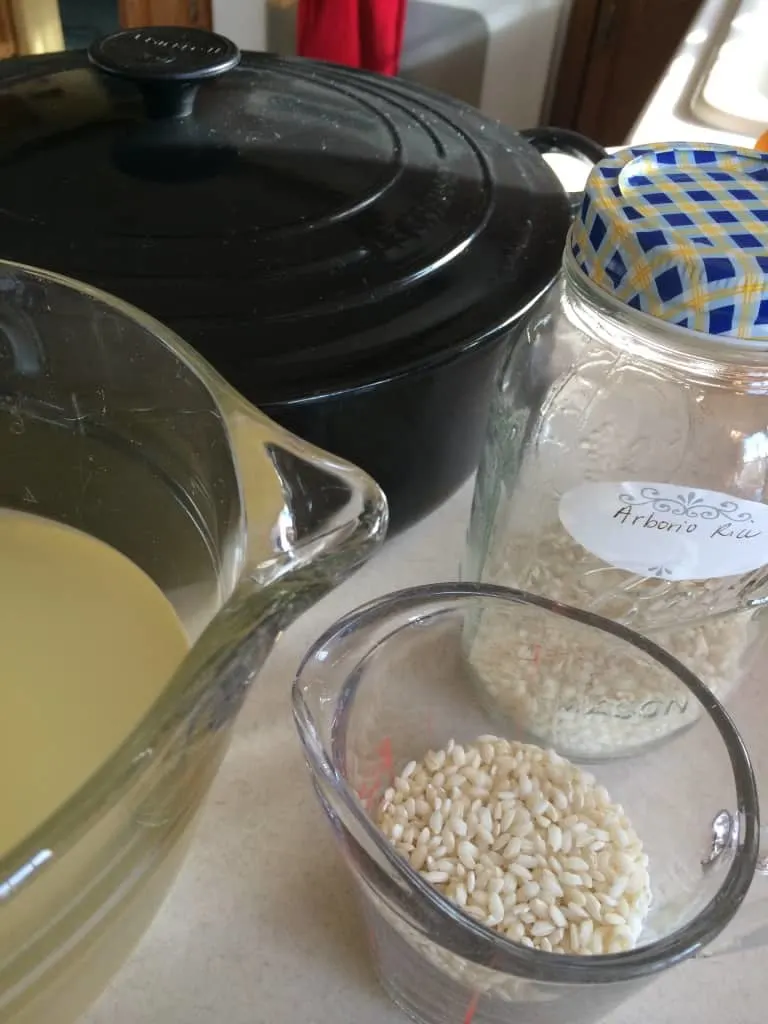 creamy risotto ingredients