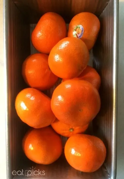 Clementines in a loaf pan