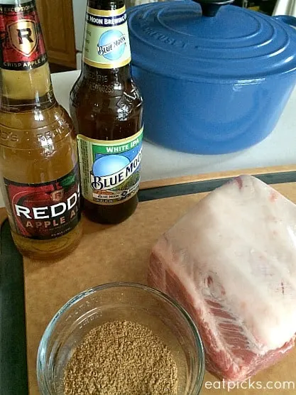 Beginnings of reds ale pulled pork