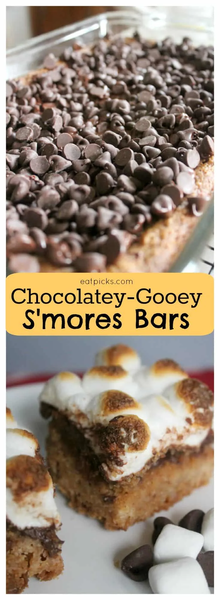 Chocolatey smores bars