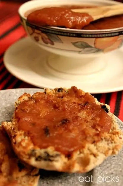 Apple Butter on english muffin