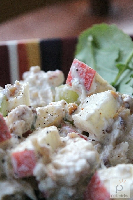 chicken waldorf salad is super easy to make and a nice healthy alternative for a light lunch or dinner. 