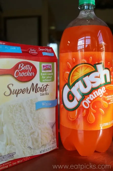 Orange Crush soda and boxed cake mix come together to make a delicious cake perfect for that special birthday!