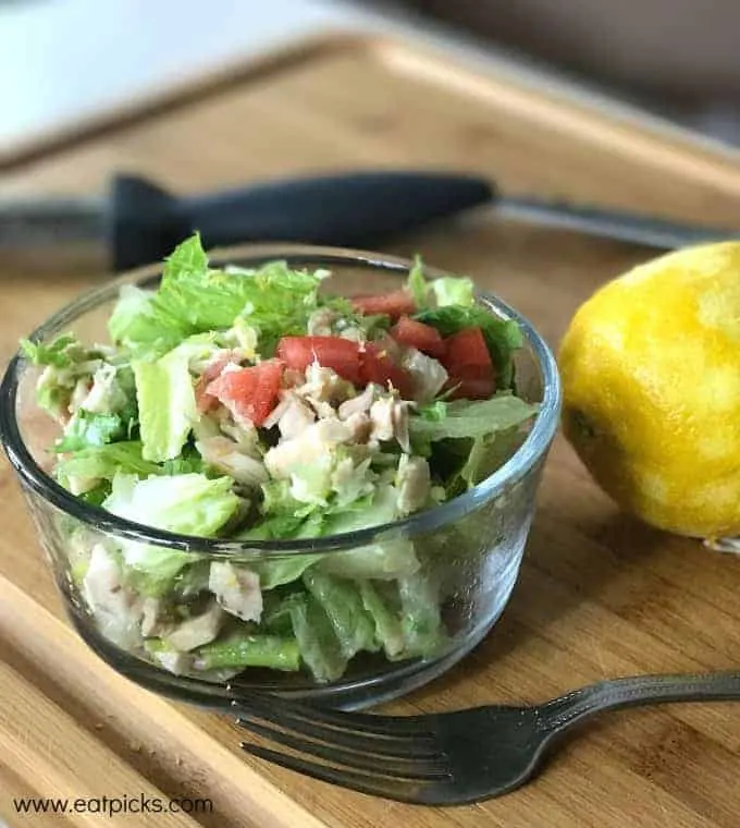 Tuna Salad to go is a quick recipe using fresh simple ingredients that will compliment any meal plan