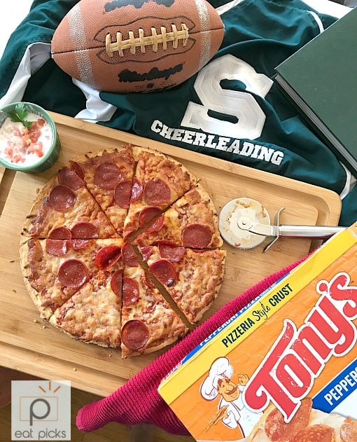 Tonys Pepperoni pizza football