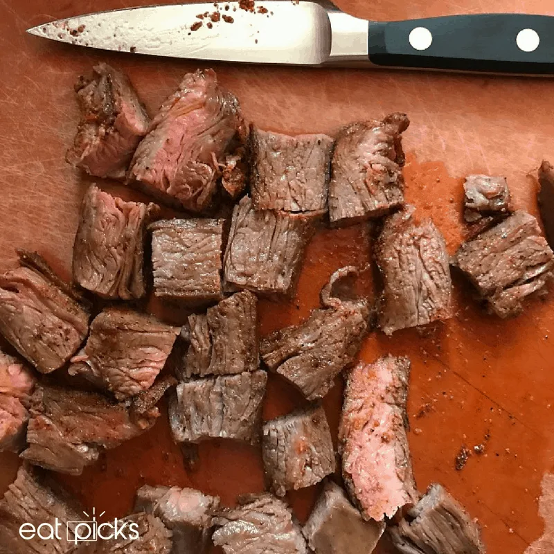 Cut Steak on Board