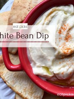 Easy White Bean Dip great for holiday parties or any gathering! Simple and full of flavor appetizer. #partyfood #Appetizer #easyrecipe