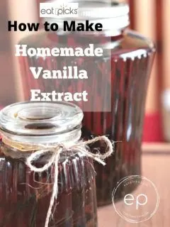 Jars of homemade vanilla extract
