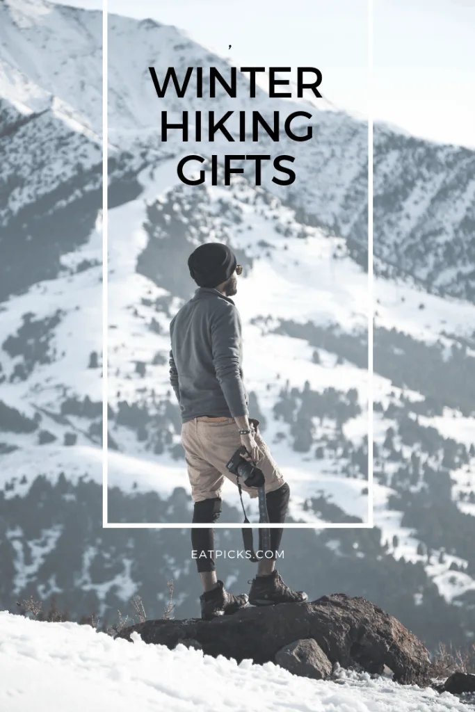 Winter Hiking Gifts for enjoying the outdoors year round. Our favorite gear for winter hiking enthusiast! #hiking #outdoors #winter #giftguide
