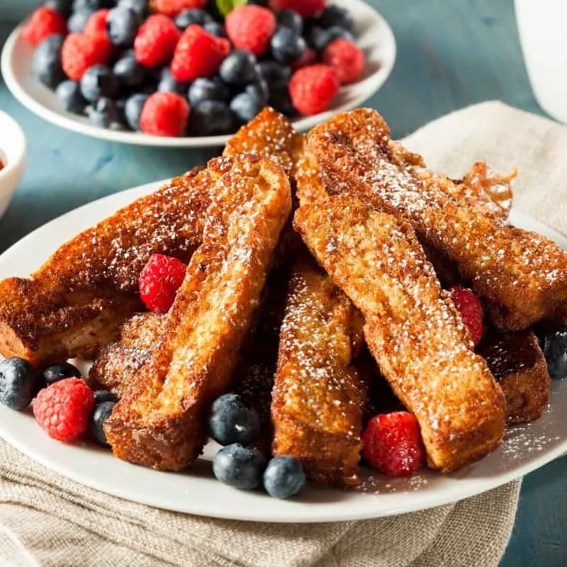French Toast Sticks with berries