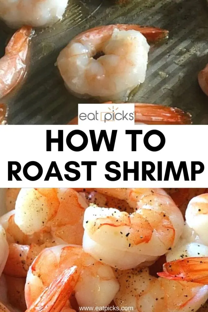 Roasted shrimp on sheet pan 