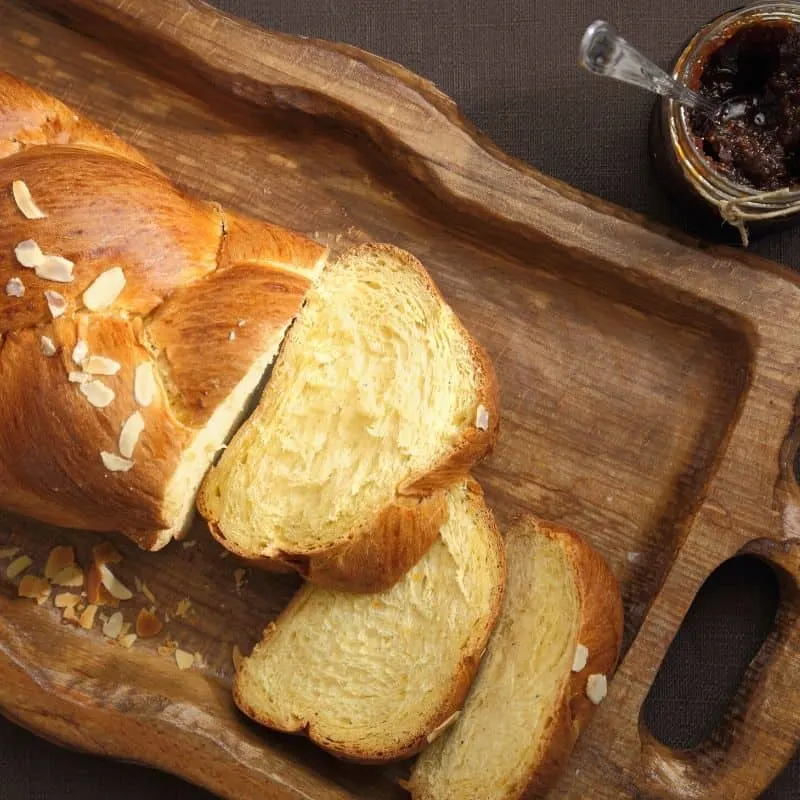 Sliced Brioche Bread