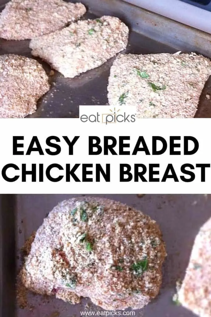 Easy Breaded Chicken Breast Recipe pin