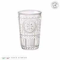 Bormioli Rocco Romantic Water Glass [Set Of 4] | 10.25 oz Premium Glass Set For Refreshments, Soda & Beverages | Italian Quality Glassware, Perfect For Dinner Parties, Bars & Restaurants