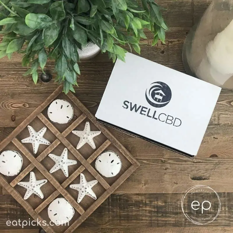 SwellCBD Product box on table