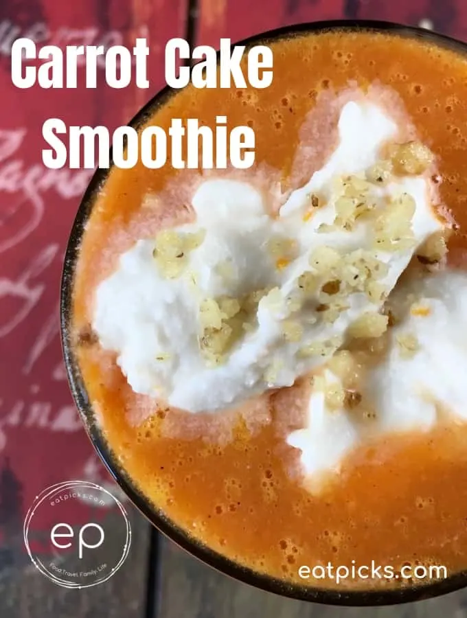 Carrot Cake Smoothie in glass
