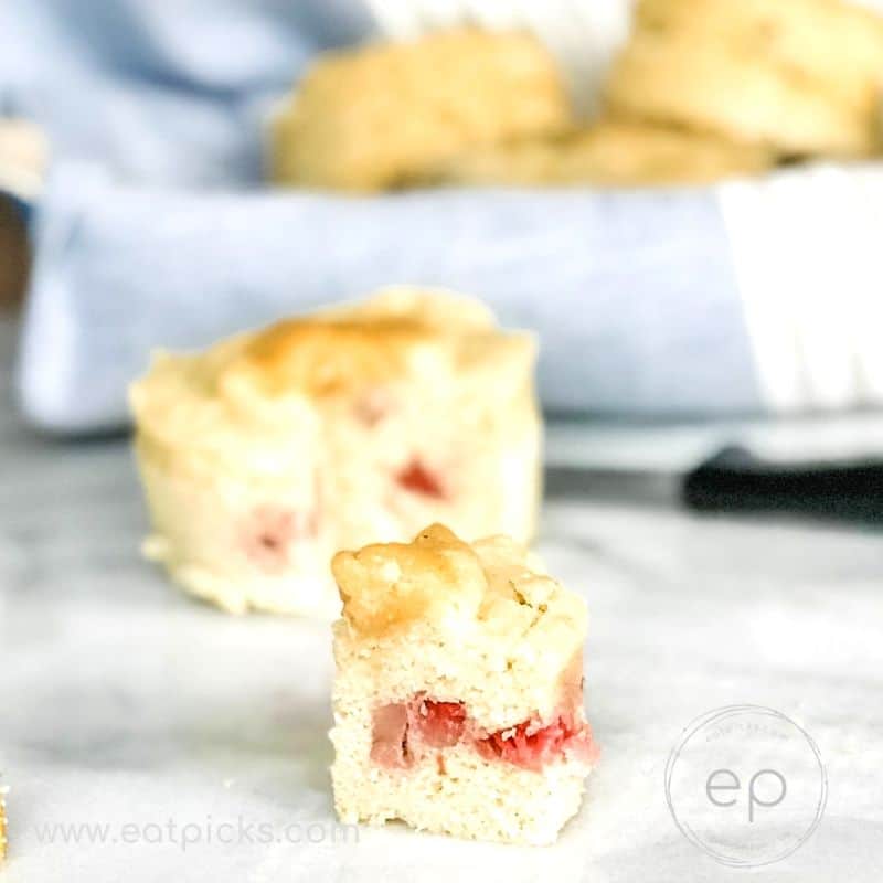 Strawberry Almond Mug Muffin is full of fresh strawberries and flavor! 