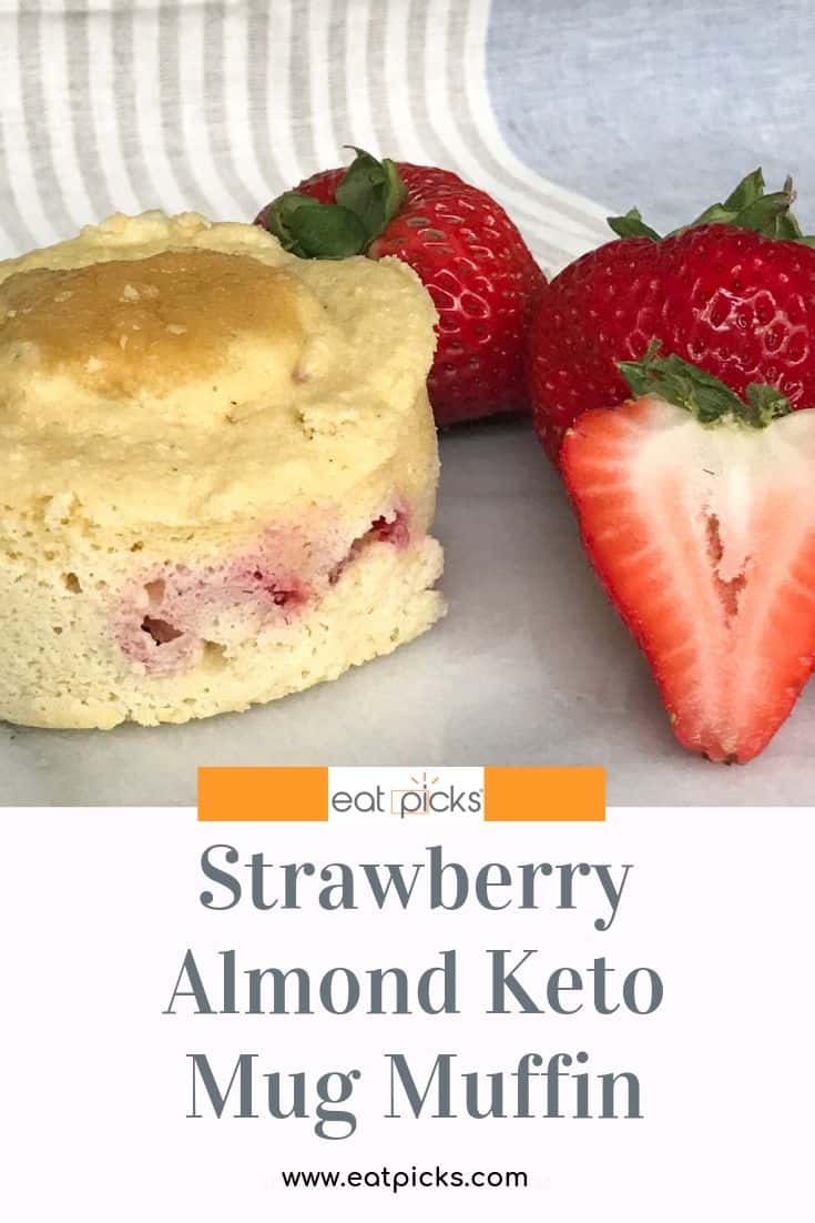 Strawberry Almond Keto Mug Muffin is huge on berry flavor and almond! 