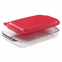 Pyrex 4.8-qt Oblong Baking Dish with Red Lid