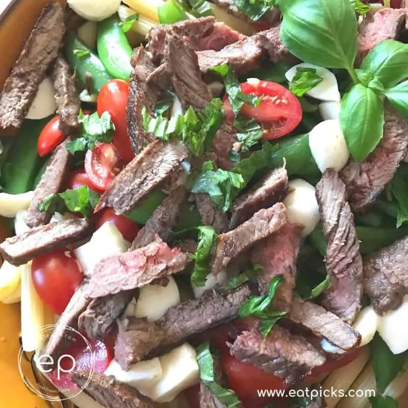 The Best Sirloin steak and pasta salad for party or dinner!
