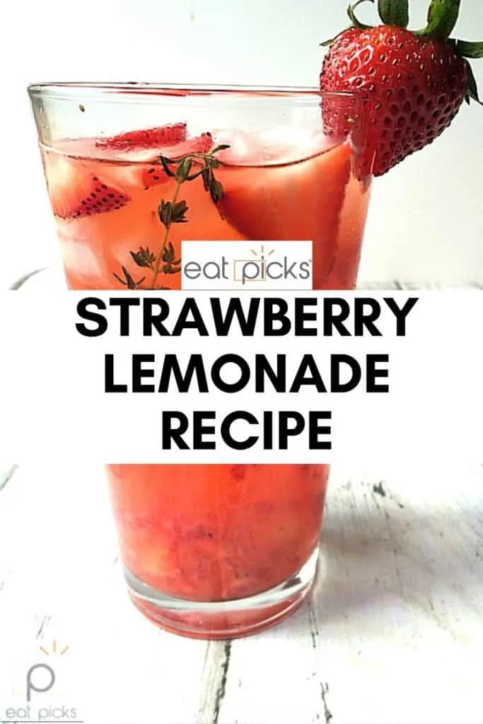 strawberry lemonade in glass