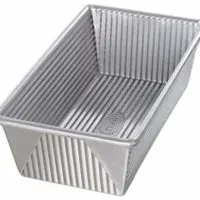 USA Pan 1145LF Bakeware Aluminized Steel 1 1/4 Pound Loaf Pan, Medium, Silver