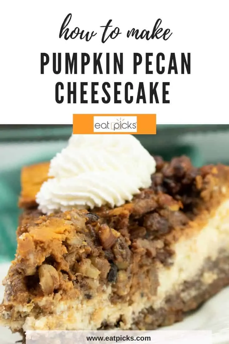 Pumpkin Pecan Cheesecake Recipe Pin