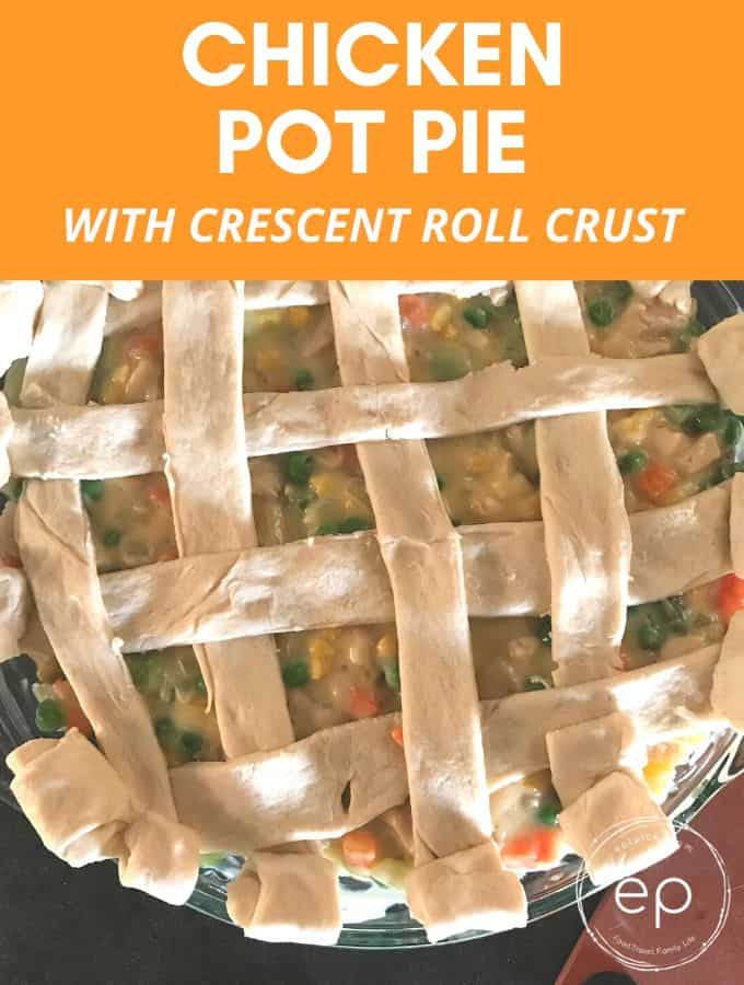 Chicken Pot Pie with crescent roll crust