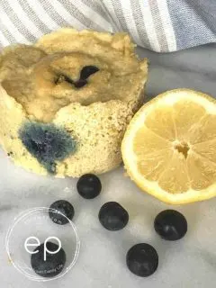 Keto Lemon Blueberry Mug Cake