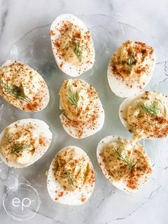 Deviled Eggs on Plate