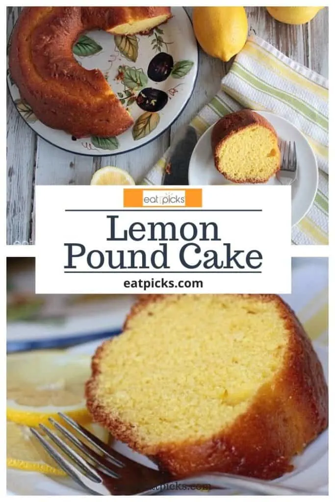 Lemon Pound Cake slice and cake
