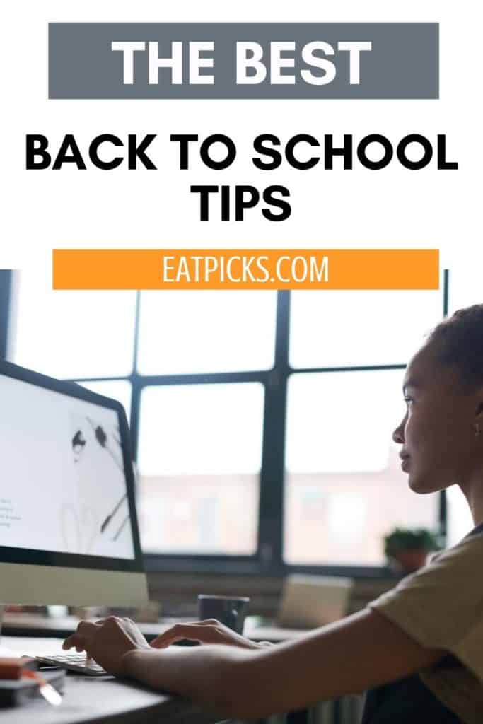 Best Back to school tips Pin image girl at desk