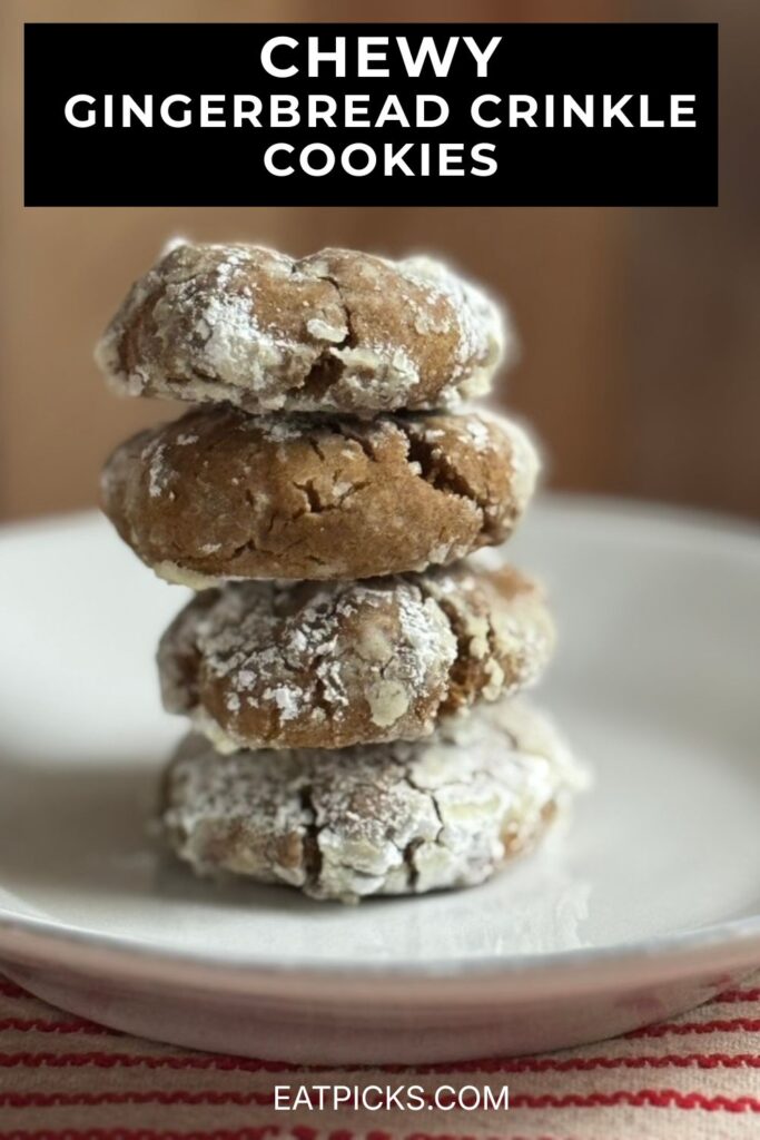 Chewy Gingerbread Crinkle Cookies