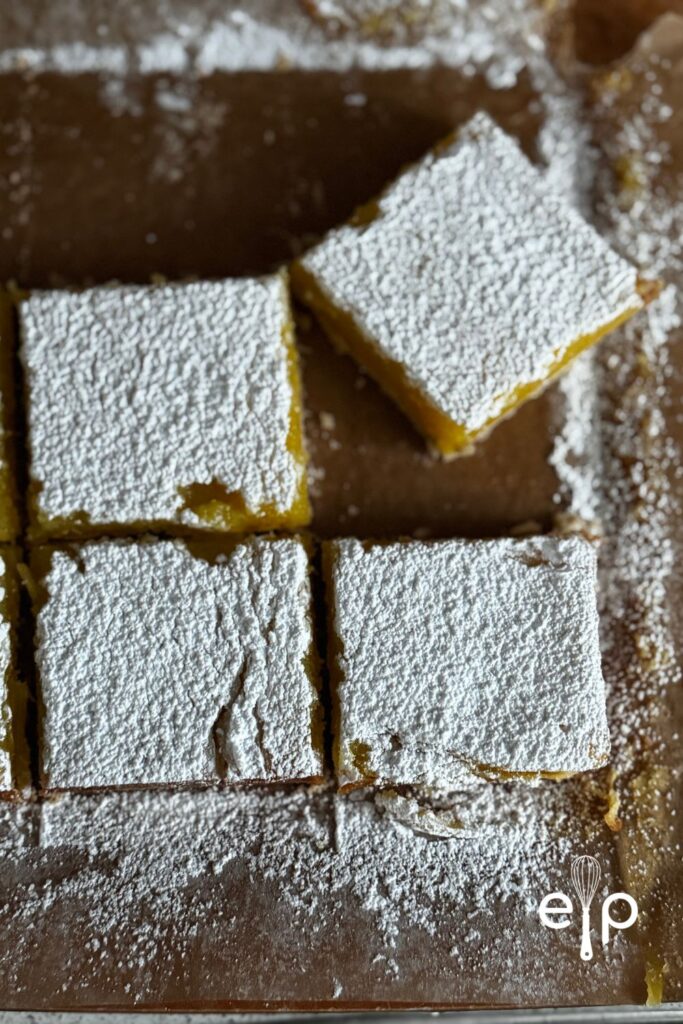 Sliced lemon bars