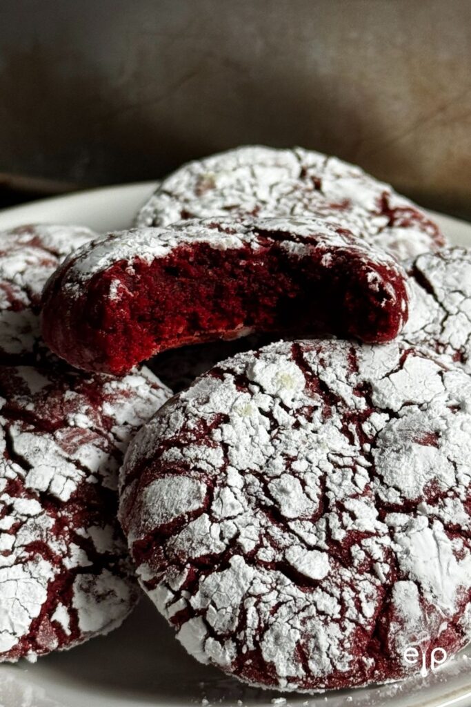 red velvet crinkle cookies cake mix